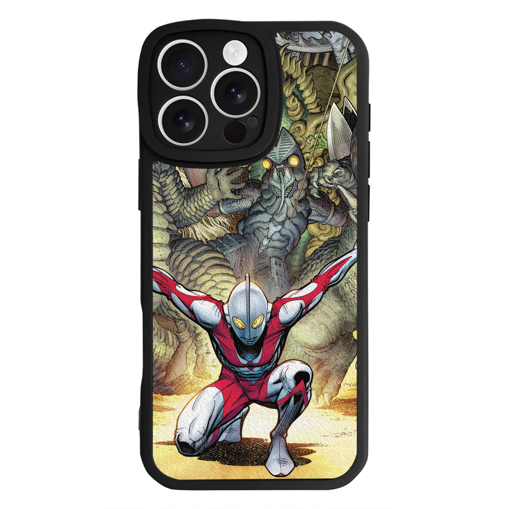 （画像用） ウルトラマン Ultraman 【iPhone 16シリーズ対応】シリコンスマホケース（レザー調） 材質：シリコン
